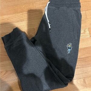 Men's Dark Gray Sweatpants with Embroidered Logo